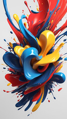 Poster - brushstrokes and splashes