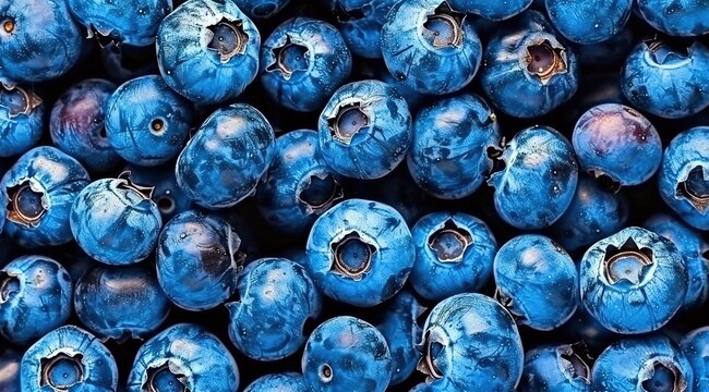 blueberries in a market