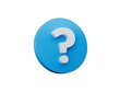 © Hammad - Blue question mark icon sign or ask FAQ answer Symbol 3D illustration