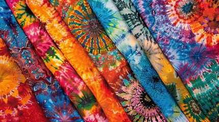 Colorful Fabric Patterns Tie Dye Kaleidoscope Batik Silk Watercolor Ornament Collage and More