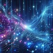© Anastasiia - A vibrant digital landscape featuring glowing data streams and dynamic lines in blue and pink hues. The image showcases the complexity of modern technology, with abstract shapes and lights