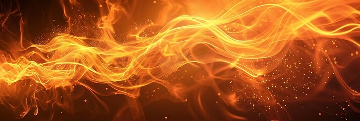 Wall Mural - abstract fire flames on a black background