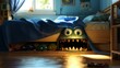 © Christopher - funny monster hiding under the bed in child's bedroom