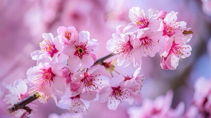 Poster - Delicate Pink Cherry Blossoms in Bloom