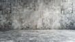 © AkuAku - Empty grey concrete wall room studio background with rough texture ideal for text presentation banner