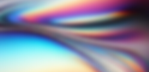 Poster - Abstract bright blurred background in iridescent holographic colors.