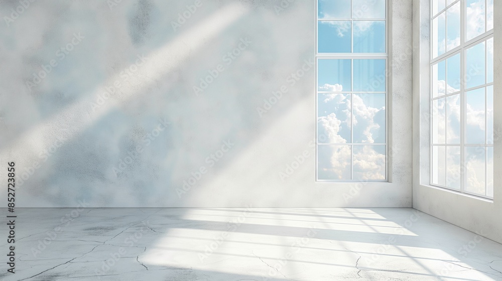 Abstract white studio background for product presentation. Empty room ...
