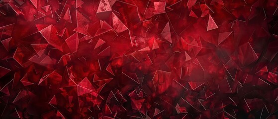 Wall Mural - Abstract polygonal background in dark red and black, showcasing modern artistic elements