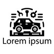 © Mousumi - A black  car servicing  logo on white simple background