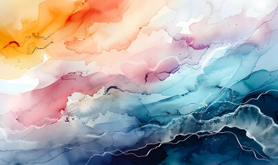 Poster - luxury abstract brush watercolor background design