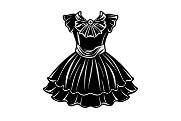 Sticker - Vector illustration of dress and clothes icon