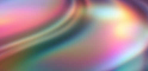 Poster - Abstract bright blurred background in holographic colors.