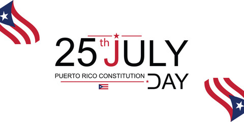 Wall Mural - 25th July Commemorating Puerto Rico Constitution Day with Design
