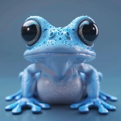 Adorable Blue Frog