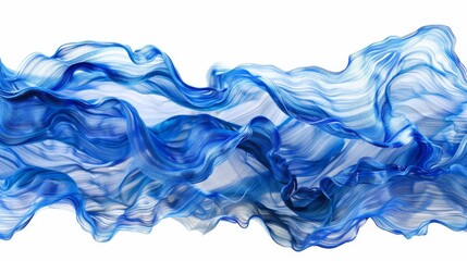 Wall Mural - High quality blue water wave abstract background isolated on white for design projects