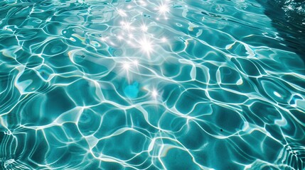 Poster - The water is calm and clear, with ripples and waves that reflect the sunlight. Concept of tranquility and serenity, as if the viewer is standing in the water and feeling the peacefulness of the moment