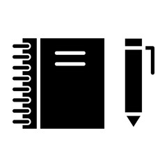 Poster - Notebook Vector Glyph Icon