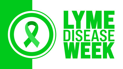 Sticker - lyme Disease Awareness Week background template. Holiday concept. Use a background, banner, placard, card, and poster design template with text inscription and standard color. vector illustration.
