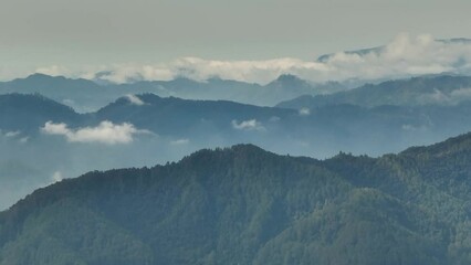 Wall Mural - Mountains and green hills in Sumatra. Indonesia.