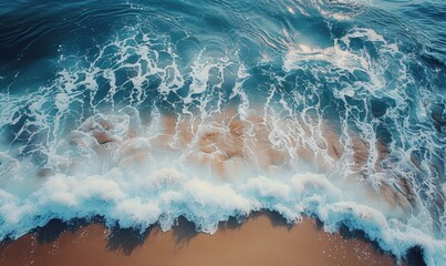Wall Mural - Rolling waves on a beach