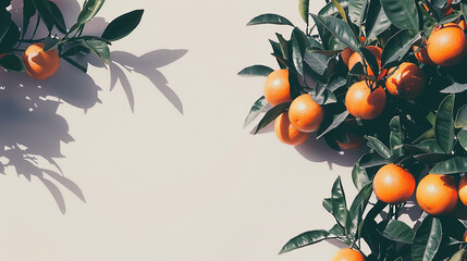 Wall Mural - Juicy Close-Up of Fresh Mandarin Oranges - Vibrant Citrus Fruit Photography