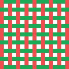 Wall Mural - Christmas seamless pattern.Red and green stripes isolated on white background.Lattice line vector graphic illustration.