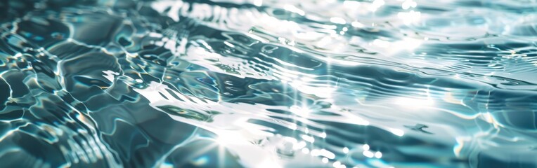 Poster - The water is calm and clear, with ripples and waves that create a peaceful atmosphere. The sunlight reflects off the water, creating a serene and tranquil scene