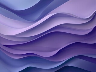 Smooth wavy layers in shades of purple providing a 3D effect