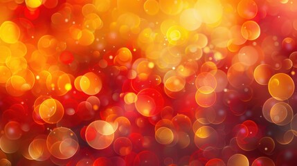 Wall Mural - An abstract background image featuring out of focus red and yellow lights, creating a bokeh effect. The image is a blurred, colorful and vibrant design that could be used for various purposes, includi