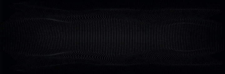 Wall Mural - abstract digital wave of particles. futuristic point wave. technology background vector. vector illu