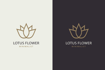  Lotus flower beauty brand logo vector graphic.