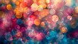 © wasan - Bright circle blur bokeh effect creating a colorful and contemporary art piece