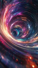 Wall Mural - A colorful spiral with a bright blue center and a bright red edge