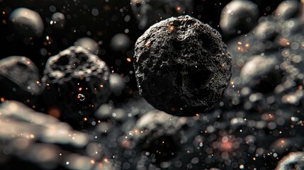 minimalist dark matter, vray, soft focus, black background