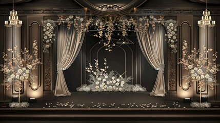 Wall Mural - Stage Background Design For An Elegant Wedding