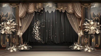 Wall Mural - Stage Background Design For An Elegant Wedding