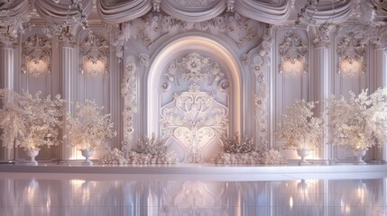 Wall Mural - Stage Background Design For An Elegant Wedding