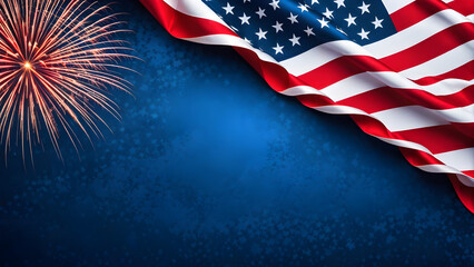 Fourth of July concept wallpaper, Independence day concept background, holiday wallpaper, AI generated