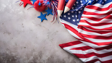 Fourth of July concept wallpaper, Independence day concept background, holiday wallpaper, AI generated