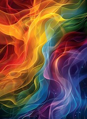 Wall Mural - Abstract Colorful Wavy Background