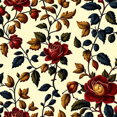 Wall Mural - seamless floral pattern