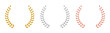 © dlyastokiv - Laurel wreath of victory icon, set of gold, silver and bronze medals, laurel frame ranking decoration - vector