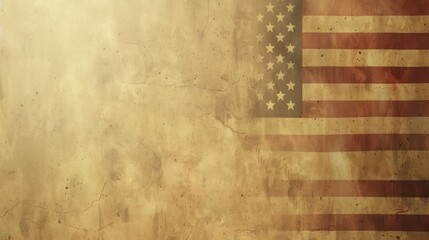 Wall Mural - Grunge American Flag Background Illustration