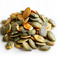 Wall Mural - A pile of pumpkin seeds, a versatile ingredient for cuisine and a healthy snack