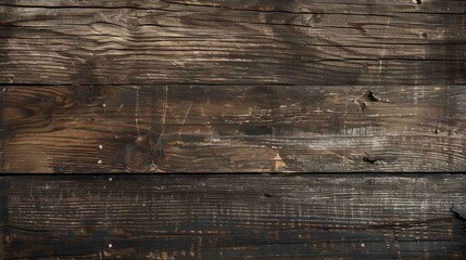 Wall Mural - A dark brown aged wooden board displaying a wood texture