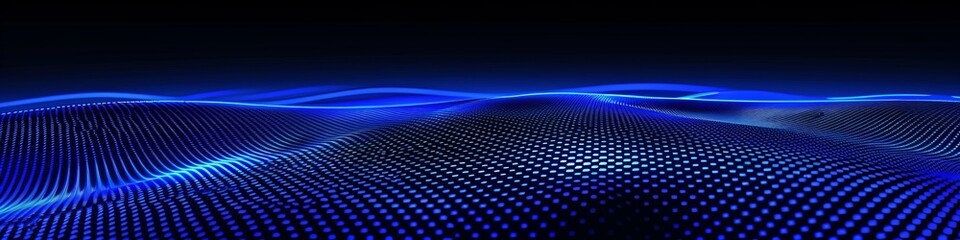 Bright electric blue minimalist tech background with subtle abstract grid elements, providing a vibrant and modern look