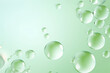 © fahrwasser - Abstract serene background featuring soft green bubbles floating with a dreamy atmosphere