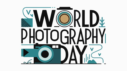 World photography day modern abstract poster