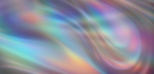 Poster - Abstract bright blurred background in holographic colors.