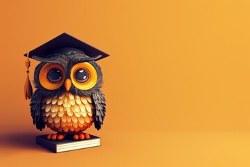 A owl wearing a graduation cap